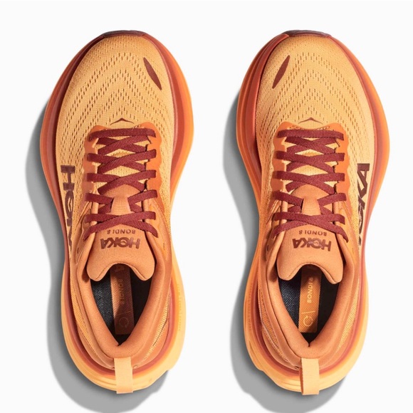HOKA Bondi 8 Women sneakers in orange Size 81/2 EUC - Picture 1 of 10